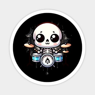 Skeleton Drummer Rattling Rhythms Magnet